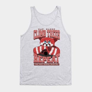 Eat, sleep, climb trees, repeat – the red panda mantra Tank Top